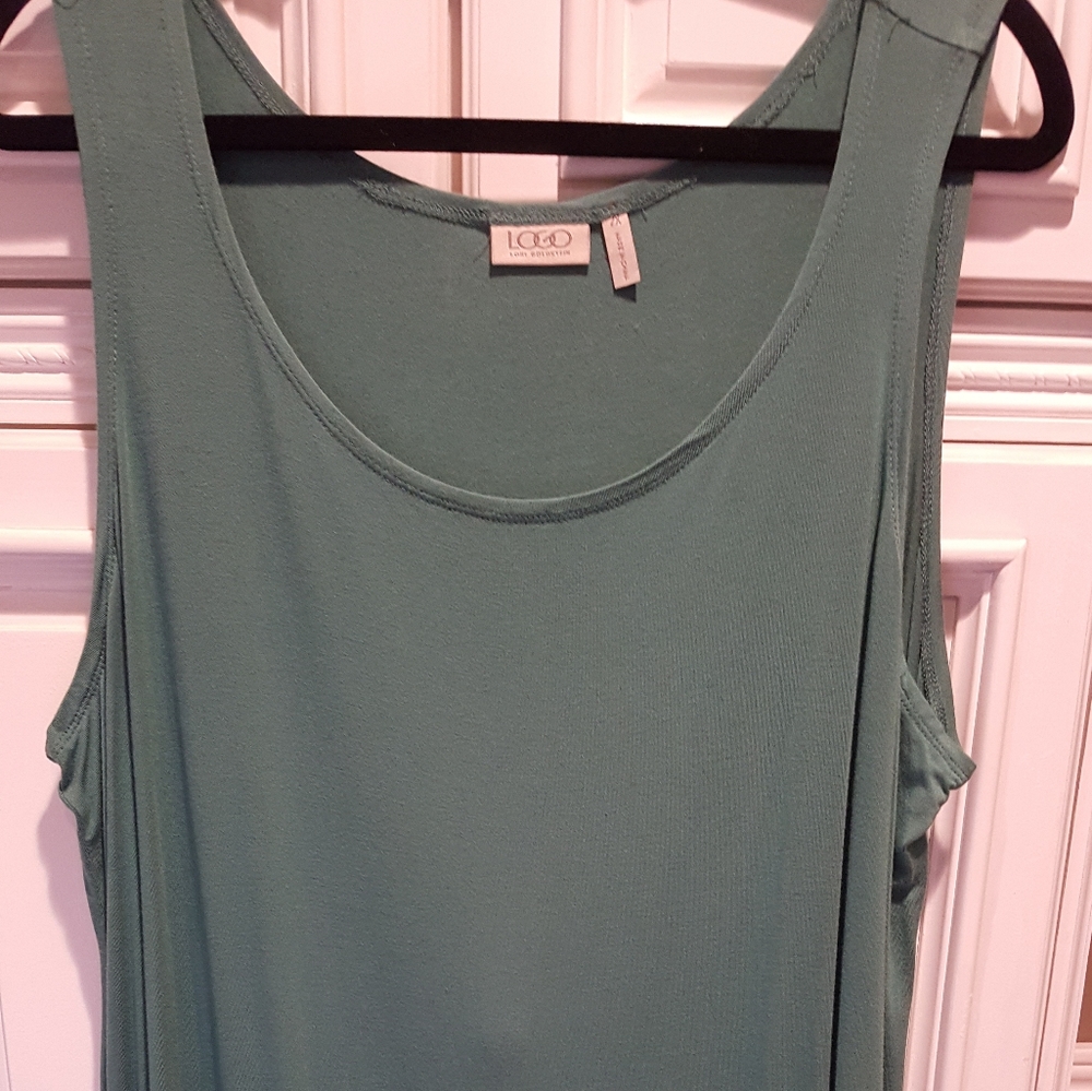 LOGO LAYERS TEAL TANK